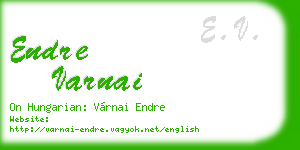 endre varnai business card