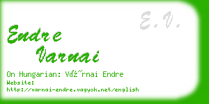 endre varnai business card